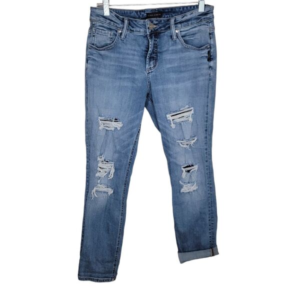 Silver Boyfriend Ripped Distressed Denim Jeans Size 29 - Picture 1 of 7